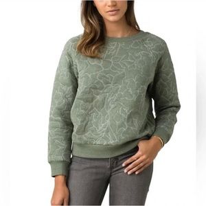 Prana Carin quilted sweatshirt green size medium